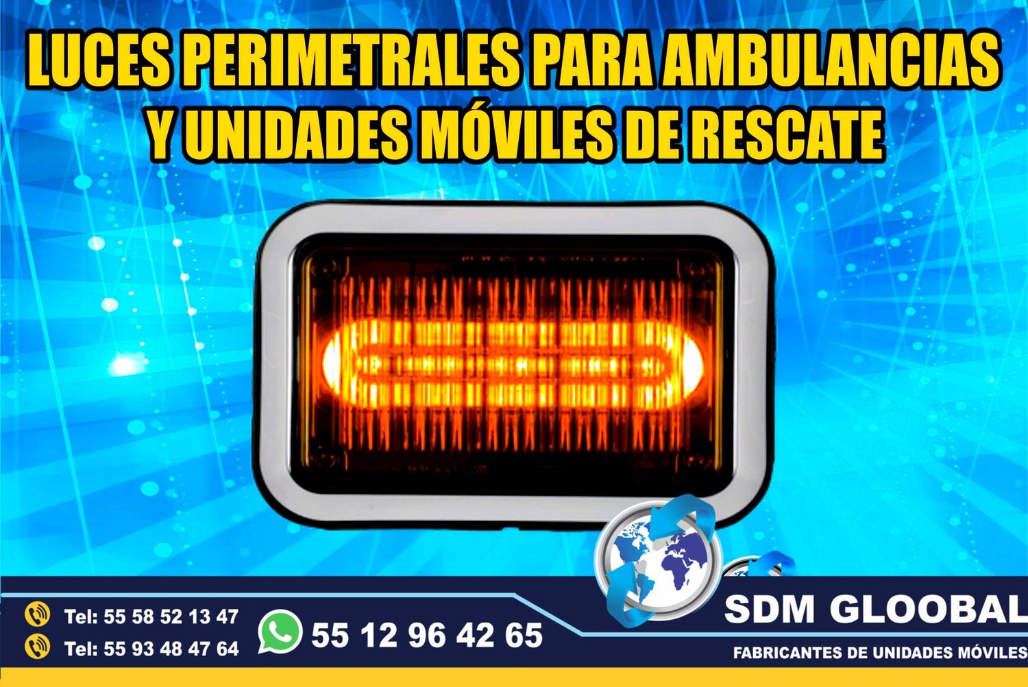 Venta e Instalacion de Luces Perimetrales Auxiliares Emergemcia para Ambulancias de Traslado<br>