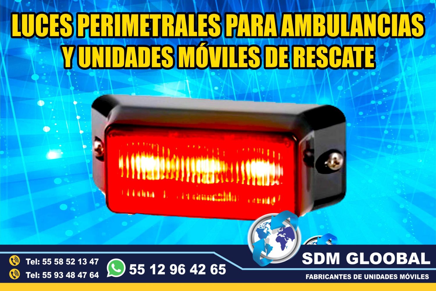 Venta e Instalacion de Luces Perimetrales Auxiliares Emergemcia para Ambulancias de Traslado <br>