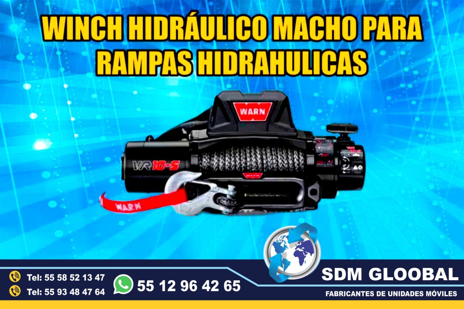 Venta de Winch electrico para Rampas Hidraulicas de carga<br>