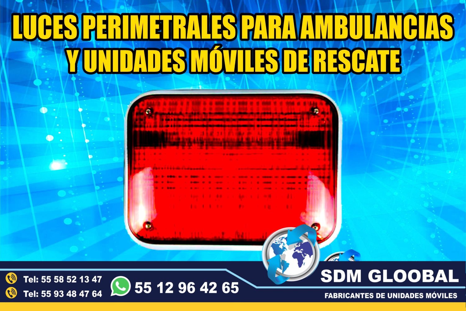 Venta e Instalacion de Luces Perimetrales Auxiliares Emergemcia para Ambulancias de Traslado<br>
