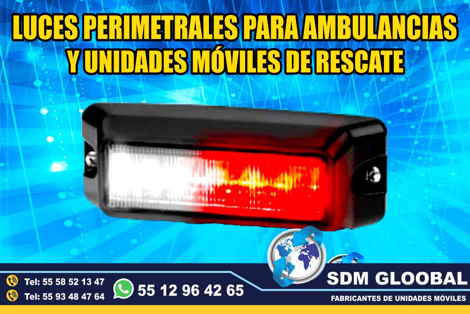 Venta e Instalacion de Luces Perimetrales Auxiliares Emergemcia para Ambulancias de Traslado <br>
