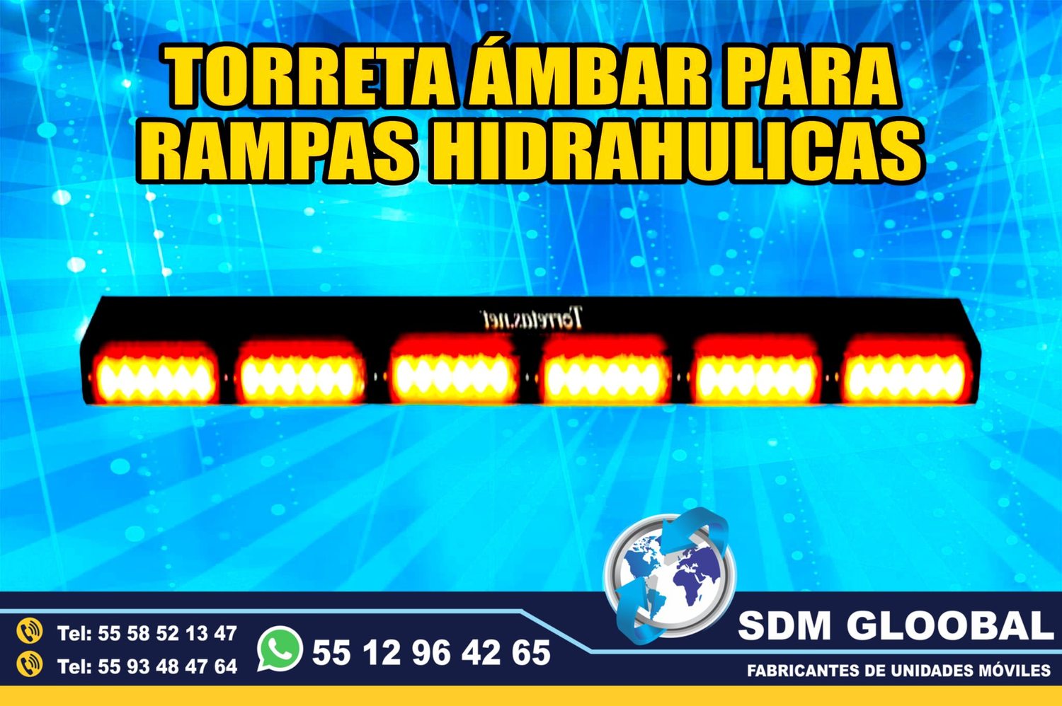 Venta de Torreta  de Leds ambar para Rampas Hidraulicas de carga<br>