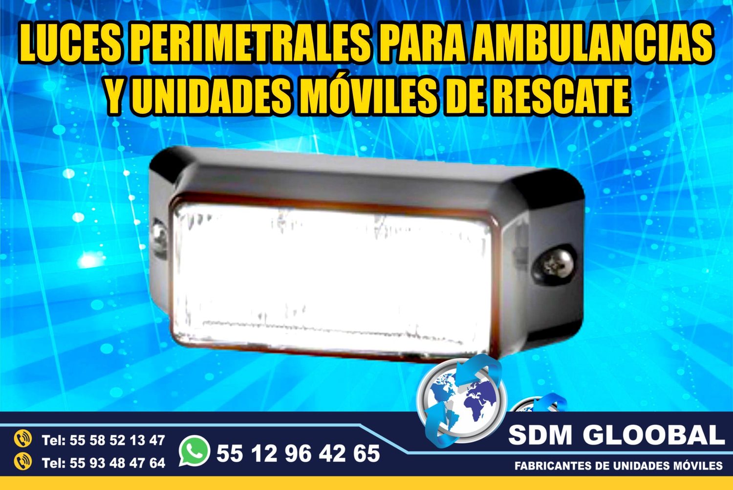 Venta e Instalacion de Luces Perimetrales Auxiliares Emergemcia para Ambulancias de Traslado <br>