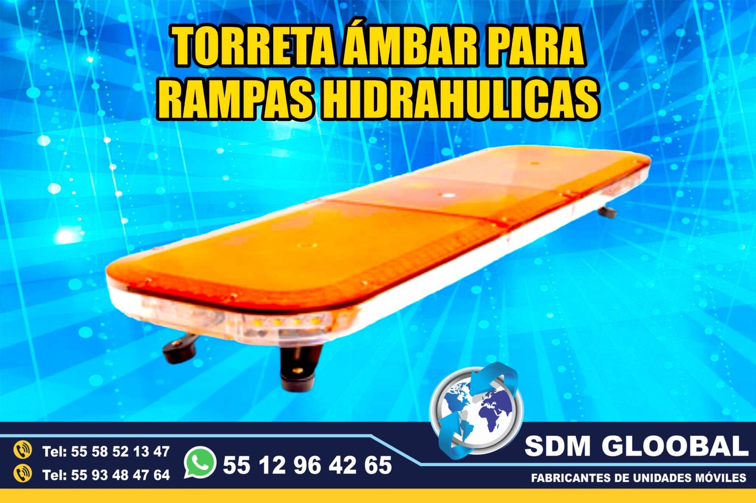 Venta de Torreta  de Leds ambar para Rampas Hidraulicas de carga <br>