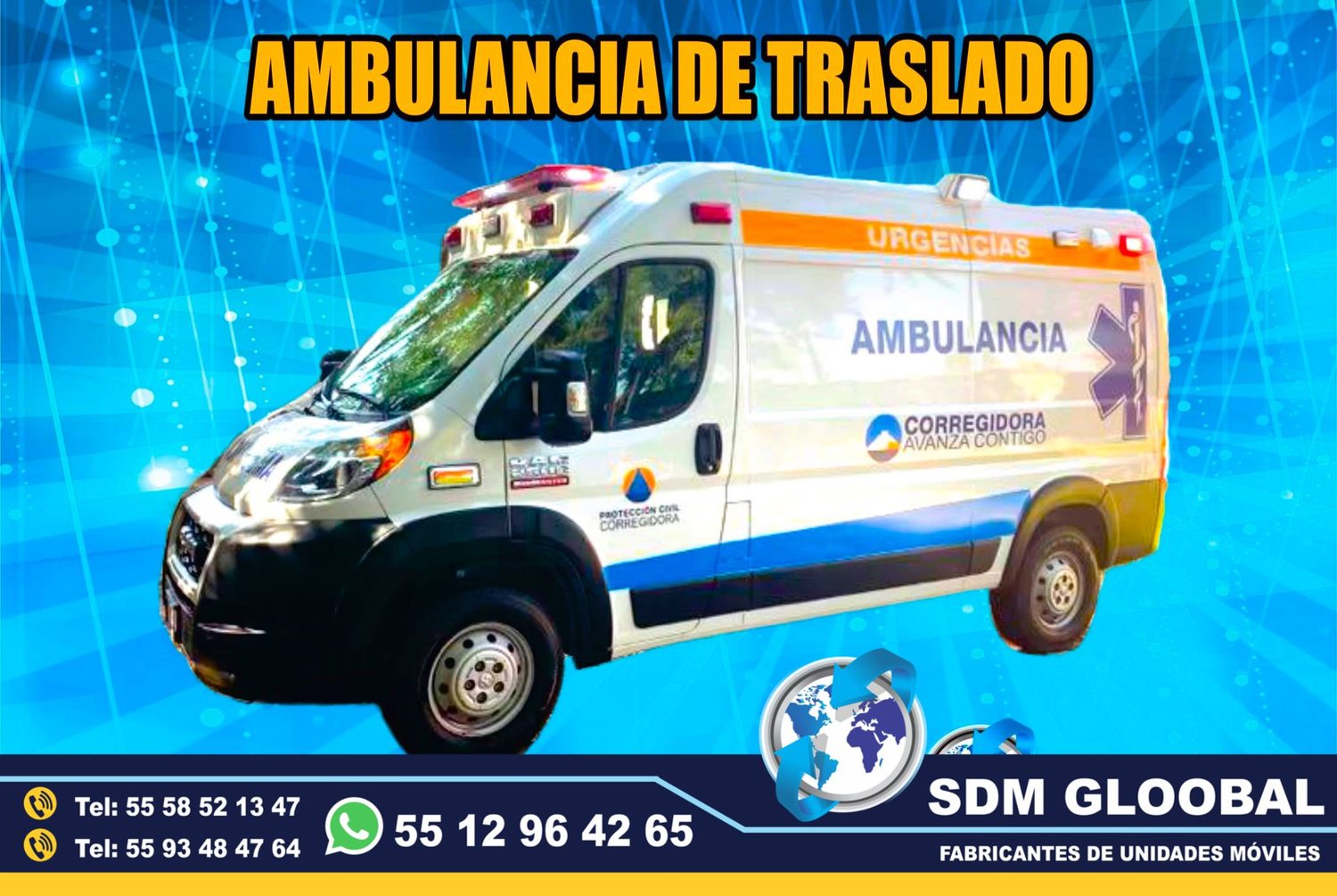 Venta de Ambulancias de Traslado de Tipo 1 y Tipo 2 Hecho en Mexico.<br>