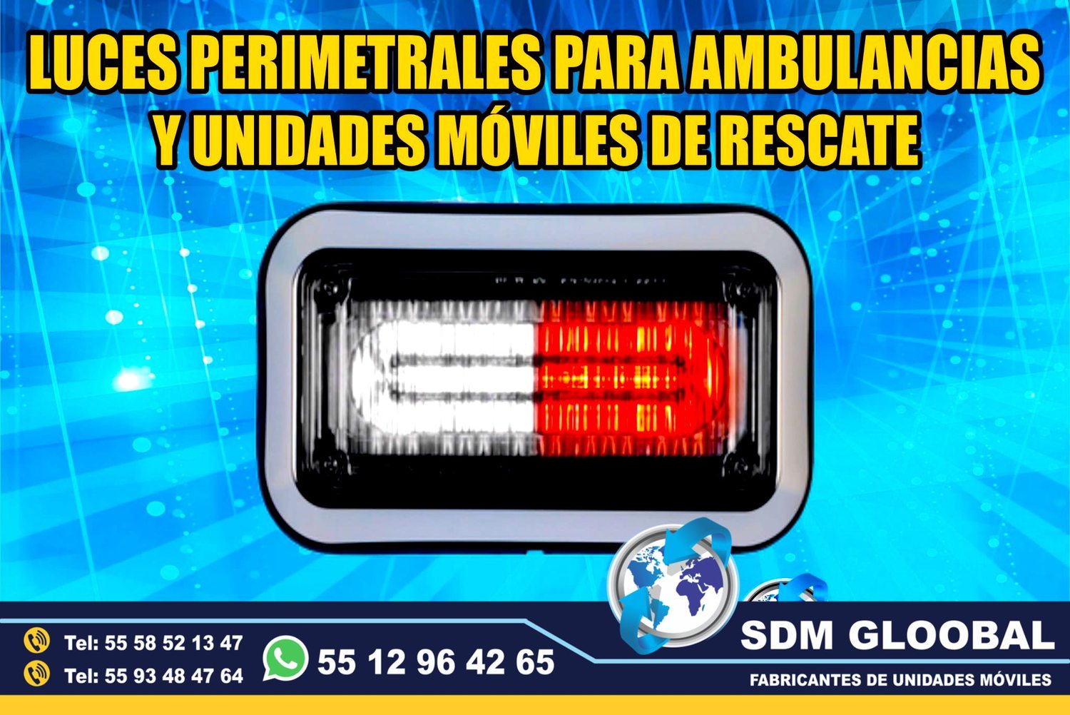Venta e Instalacion de Luces Perimetrales Auxiliares Emergemcia para Ambulancias de Traslado<br>